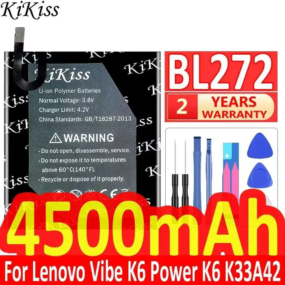 

High-Capacity Mobile Phone Battery For Lenovo Vibe K6 Power K33A42 XT1662 Not K33a48 K33b36 K33b37 BL272 4500Mah