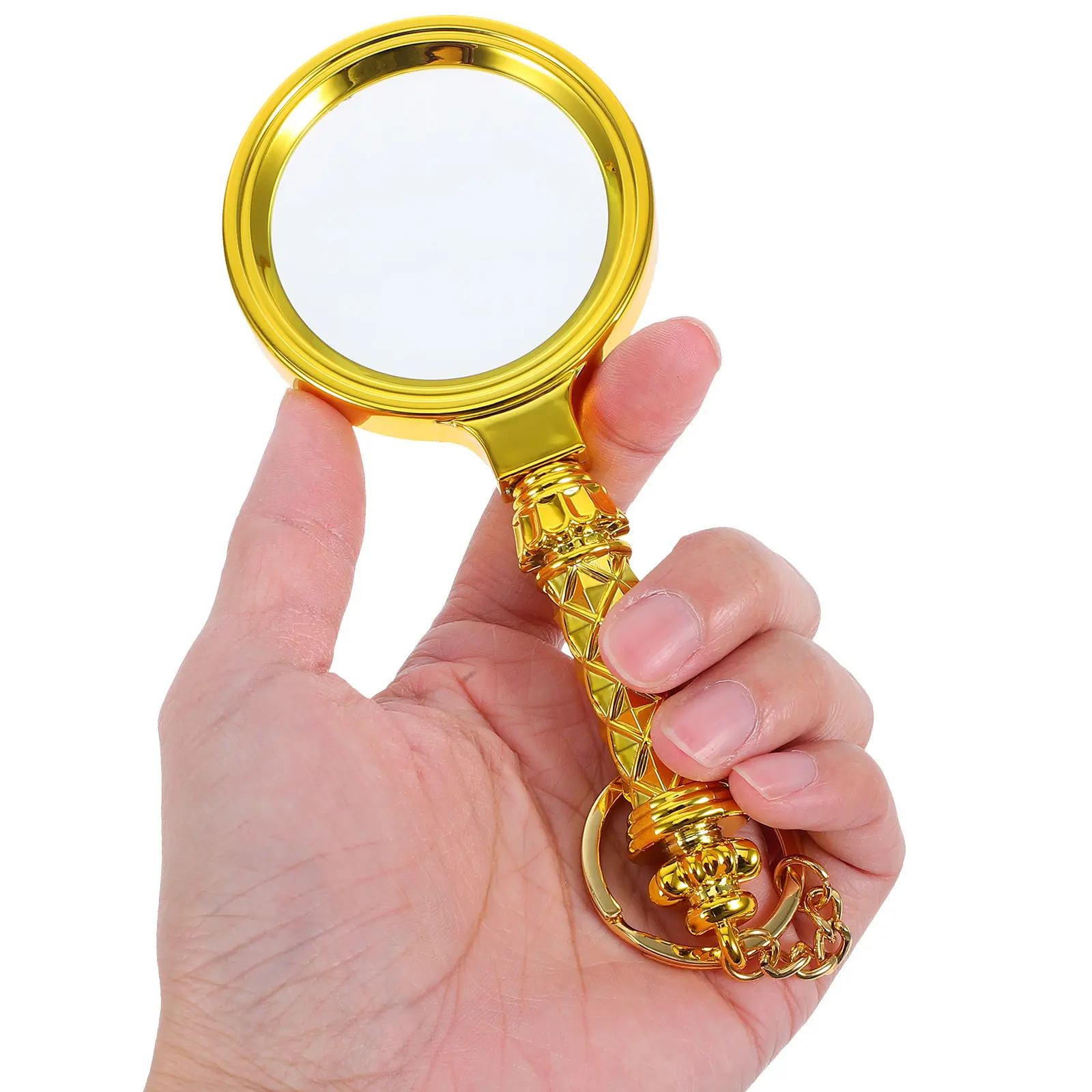 10X Portable Handheld Reading Magnifier for Seniors Stylish Electroplated Finish Ergonomic Handle Hd Lens Ideal for Books