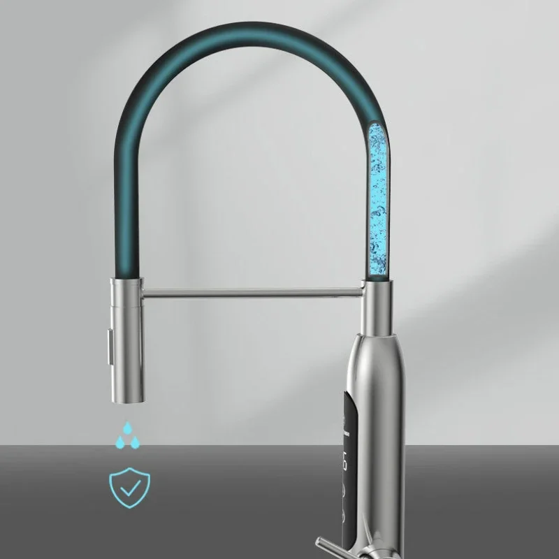 Смеситель бытовой из нержавеющей стали, Электрический кран для горячей и холодной воды, быстрый нагрев, цифровой дисплей, мгновенный нагрев, для кухни