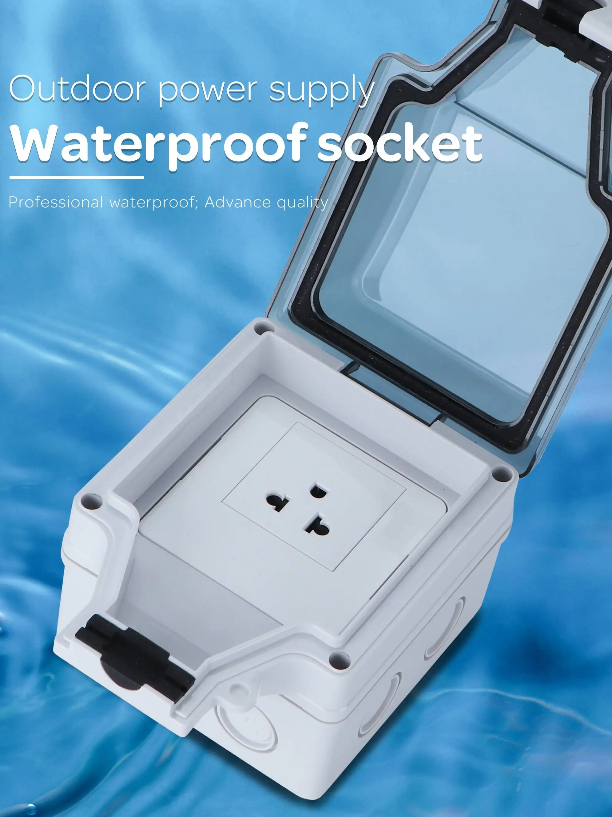 1 التبديل 2 المقبس في الهواء الطلق الجدار التبديل المقبس الطقس الغبار برهان 16A تصنيف الحالي الأمريكي القياسية CN التوصيل Compatie WiFi #5