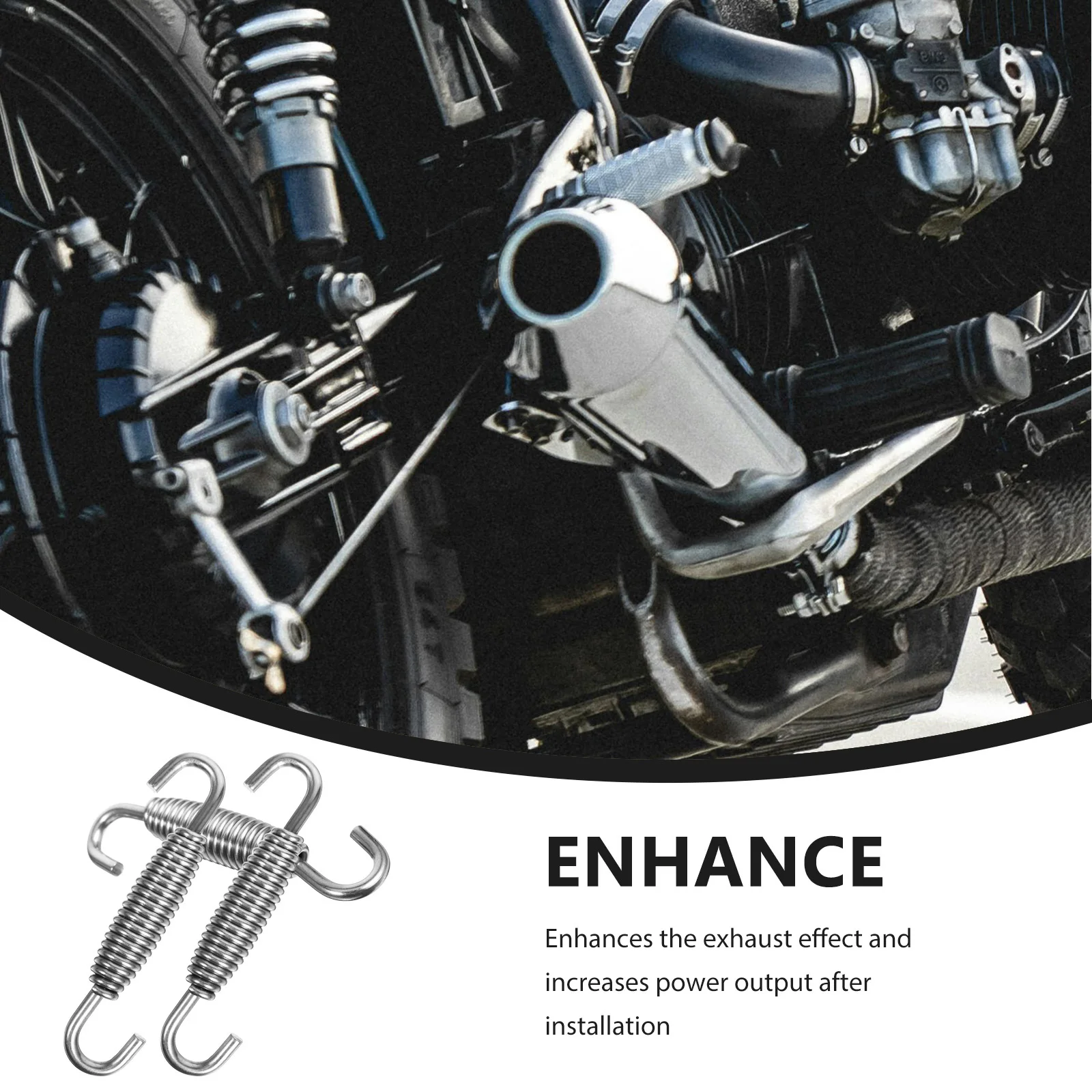 

3Pcs Exhaust Pipe Spring Hook 68mm Stainless Steel Durable Motorcycle Pipe Spring Swivel Hook Universal Muffler Accessory