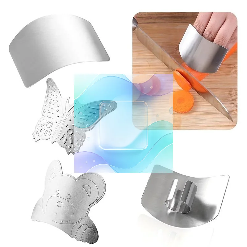 Anti-Cut Finger Guard Stainless Steel Hand Protector Durable Kitchen Supply for Home Vegetable Slicing Daily Cooking