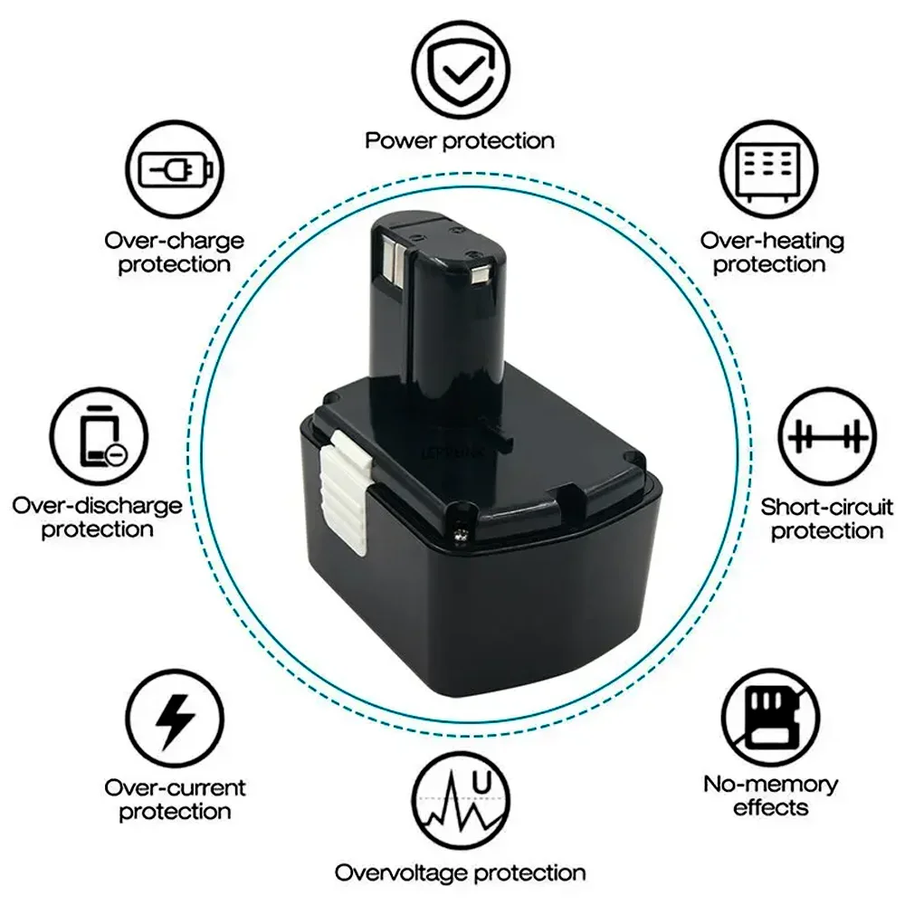 For Hitachi power tool battery 14.4V 9.8Ah NI-NH suitable screwdriver battery EB1414S 319104 319933 EB1412S EB1420RS DH 14DL