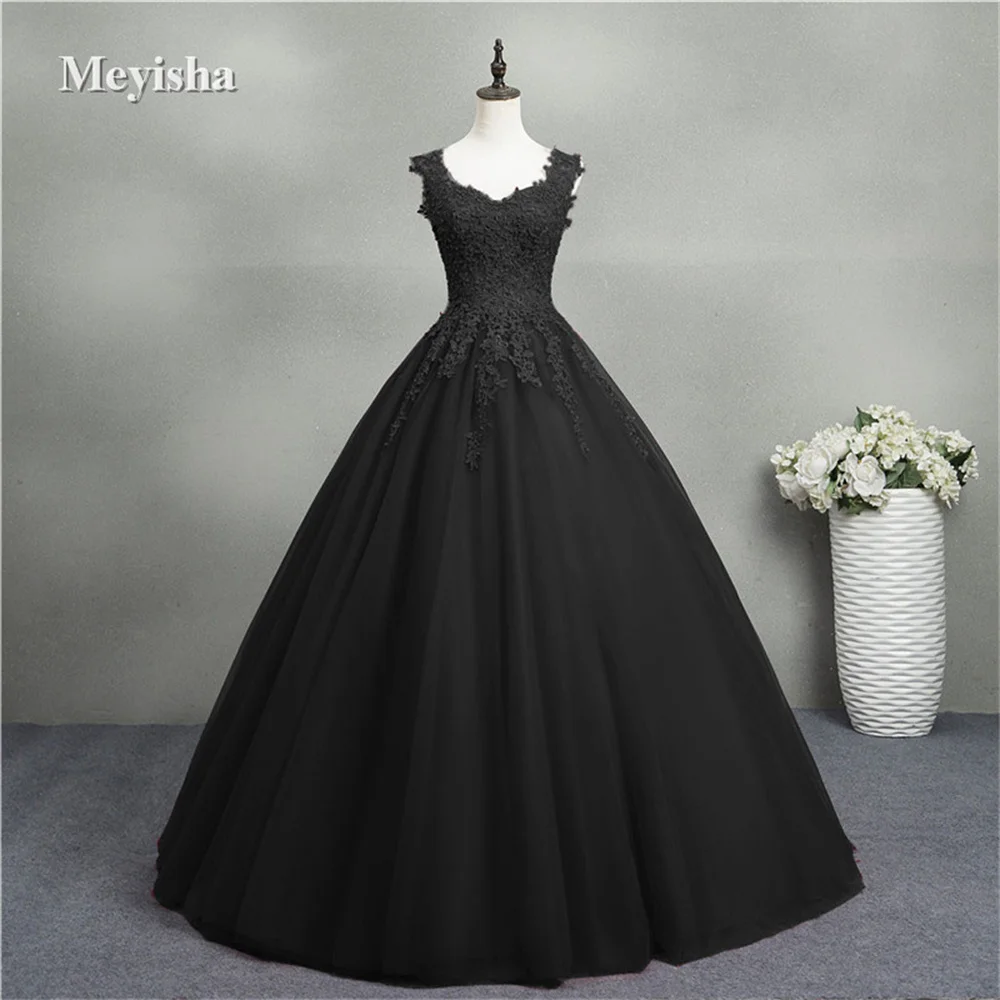 Customized ZJ8076 Black Pearls Sweetheart Prom Dresses Princess Girl Lace Edge Maxi Formal Plus Size 2-26W