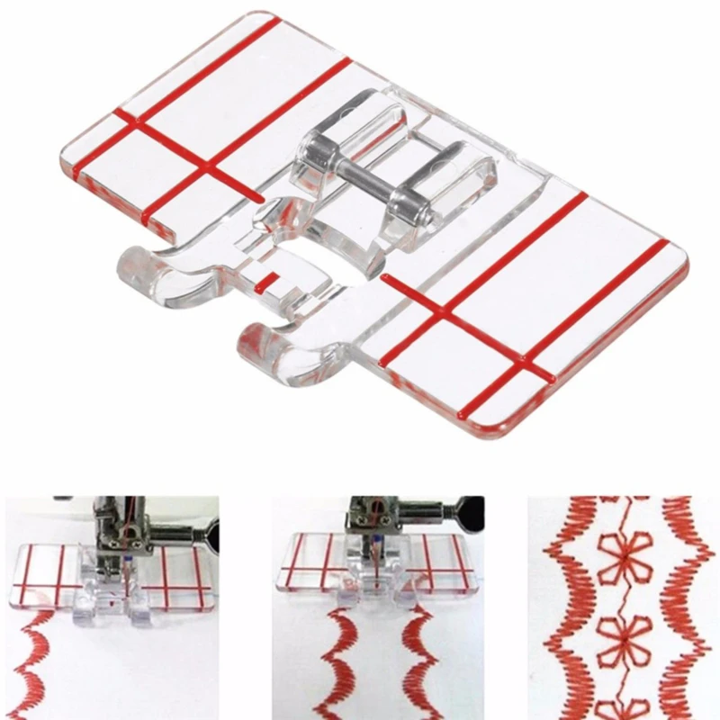 1Pc Plastic Parallel Sewing Machine Foot Useful Creative Presser Foot For Sewing Machine Household Sewing Accessories