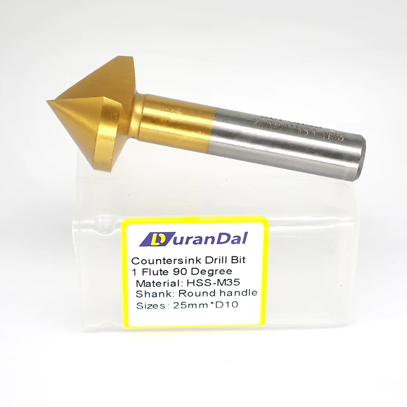 

90-градусная 1-зубая фреза с покрытием из быстрорежущей стали, концевая фреза, набор сверл с зенковкой из дерева и стали, готовый электроинструмент