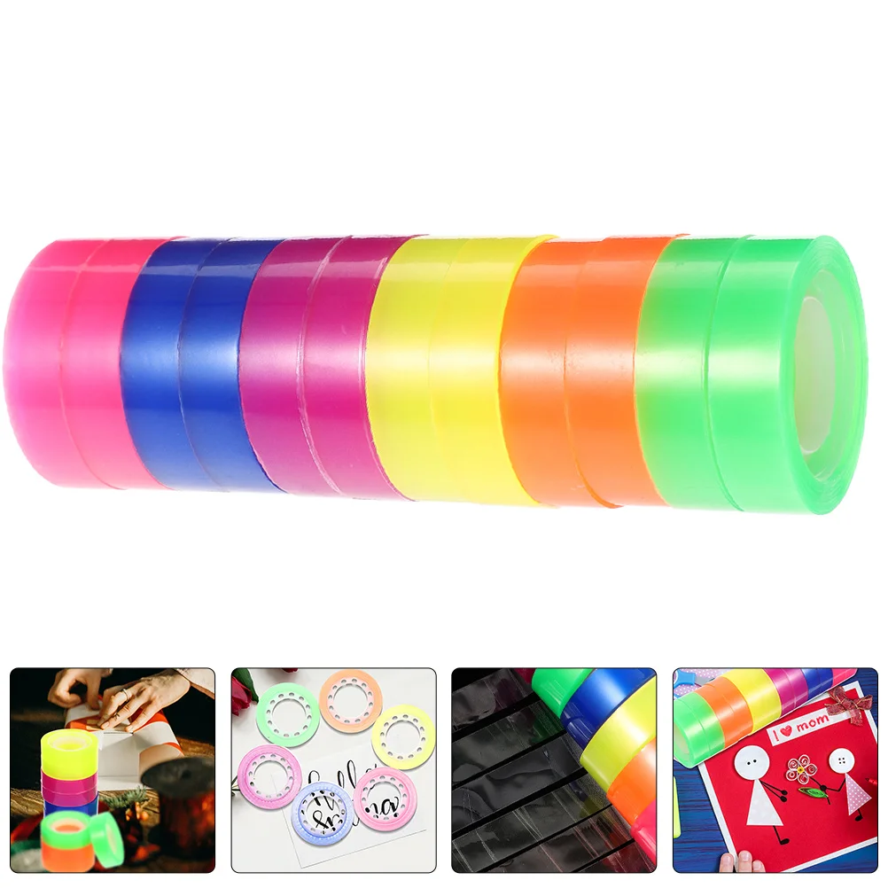 24 لفة شريط شفاف أشرطة لاصقة شفافة لاصقة قوية مكتب القرطاسية التعبئة هدية شريط التغليف لفات السائبة