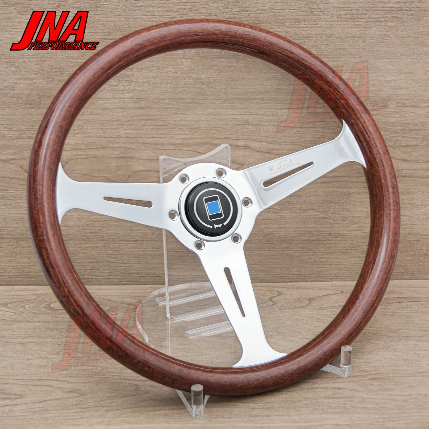 14inch Wood Grain ND Steering Wheel Universal 358MM Vintage JDM Sports Car Steering Wheel PC-ST54