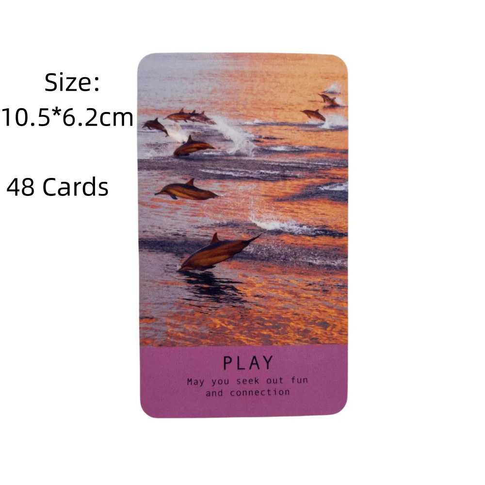 Sea Soul Oracle Cards A 48 English Visions Divination Edition Deck Borad Games Lenoramnd Tarot For Party Playing