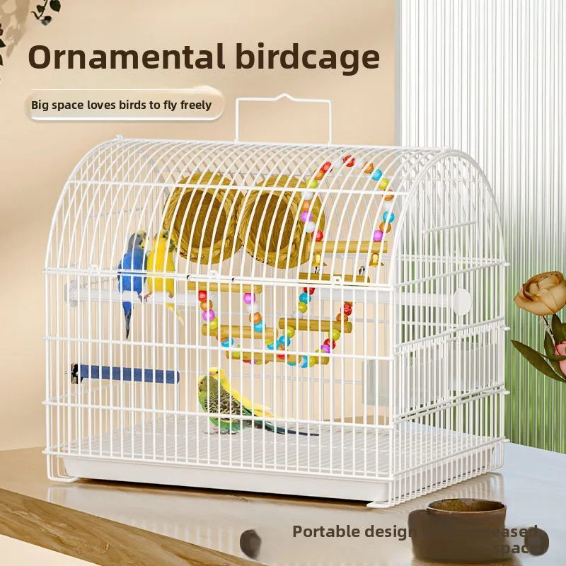 

Bird cage parrot cage large tiger skin Xuanfeng special cage peony pearl bird pigeon home new luxury villa
