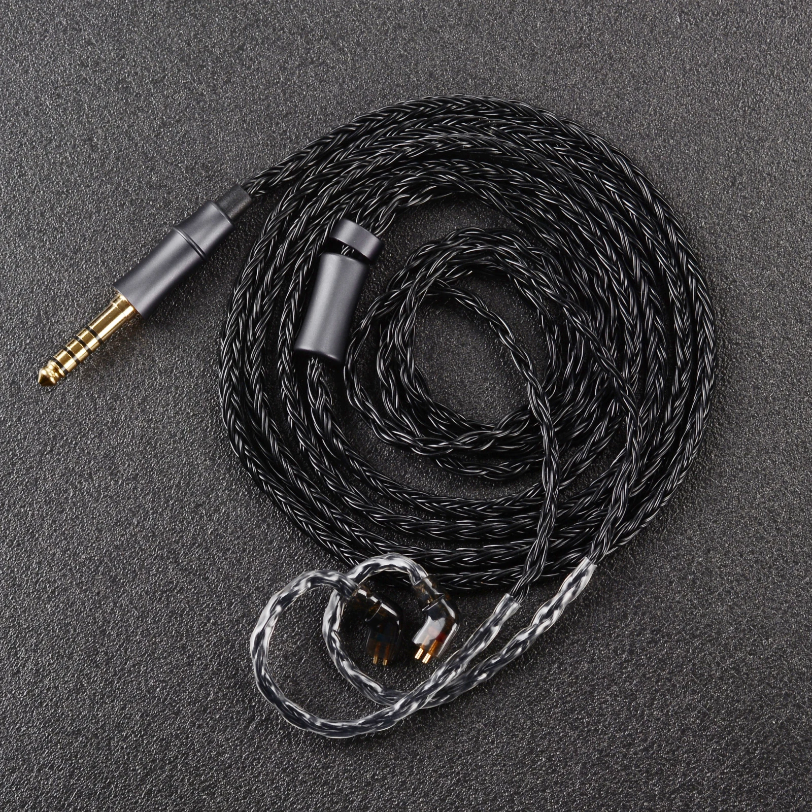 Kabel do słuchawek Poyatu, 16-żyłowy, posrebrzany, ulepszony kabel z wtyczką 3.5mm/4.4mm, złącze 0.78 2PIN / QDC, wymienny przewód do słuchawek HIFI — zdjęcie produktu 2