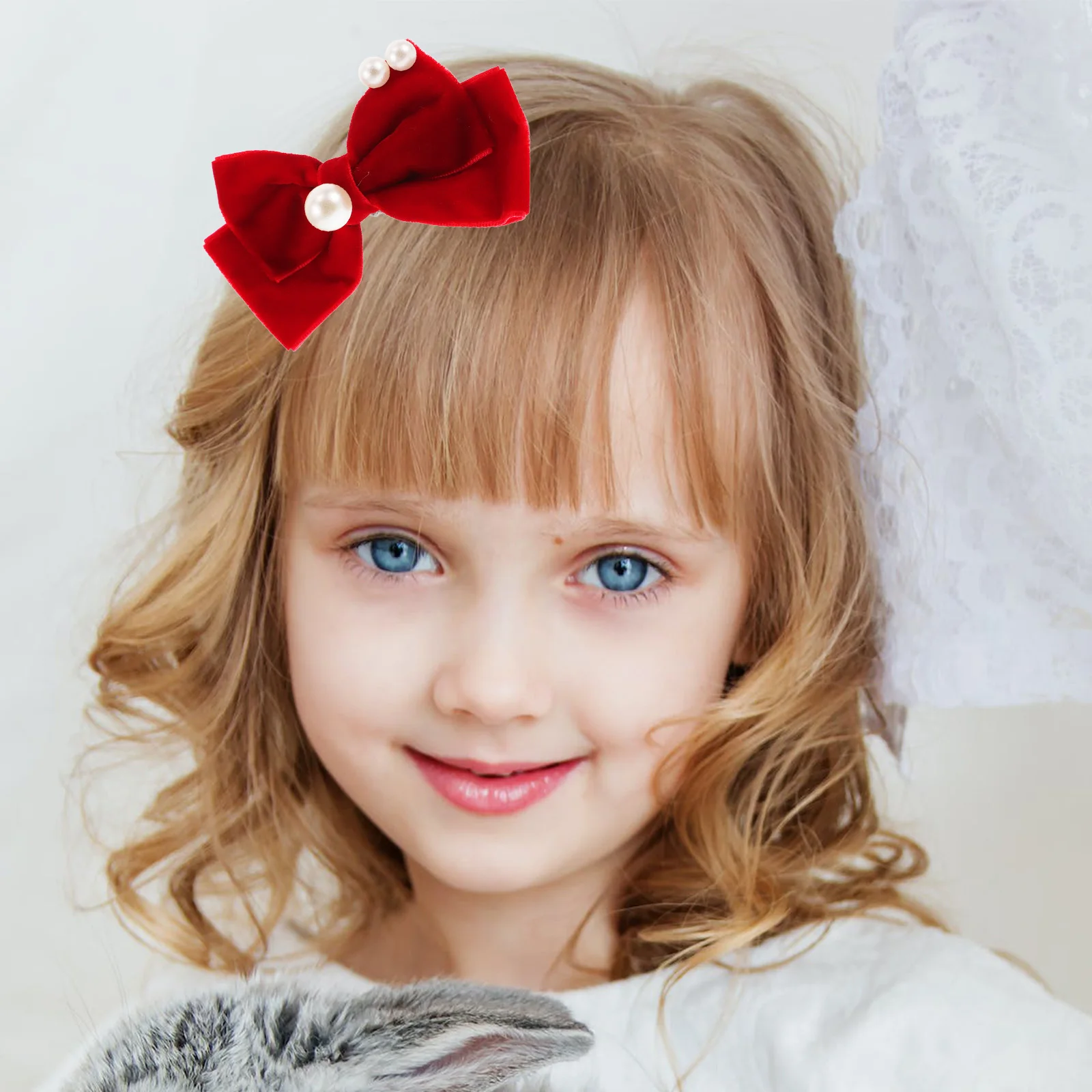 

2pcs Bow Hair Clips Large Cute Bow Clips For Girls Soft Durable Hair Accessories Party Wedding Christmas New Year Gift
