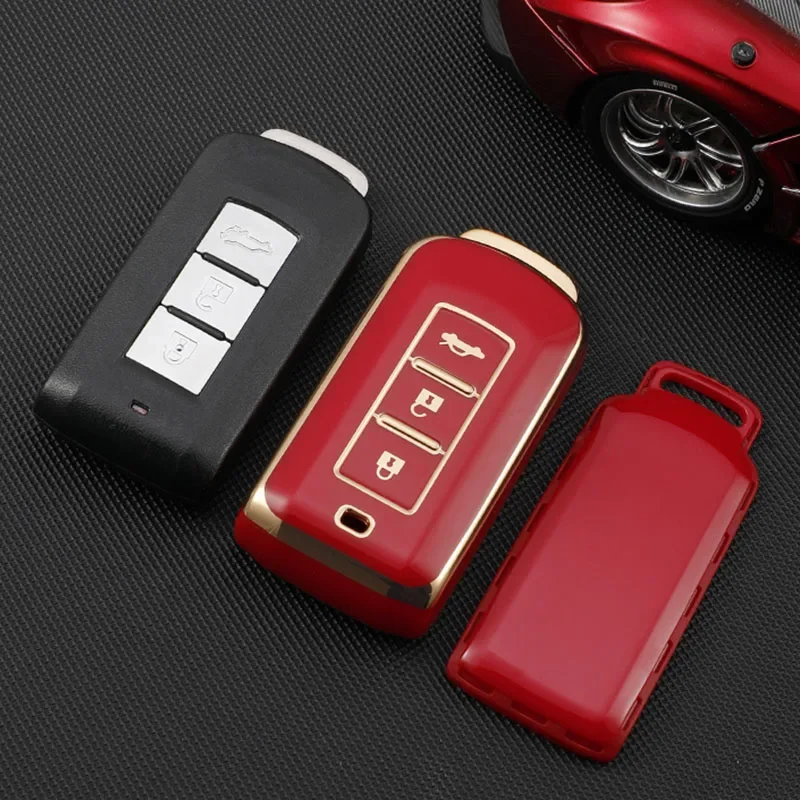 TPU Car Key Cover for Mitsubishi Lancer 10 Outlander EX ASX RVR Eclipse Cross Pajero Sport L200 Colt Case Shell Fob Accessories