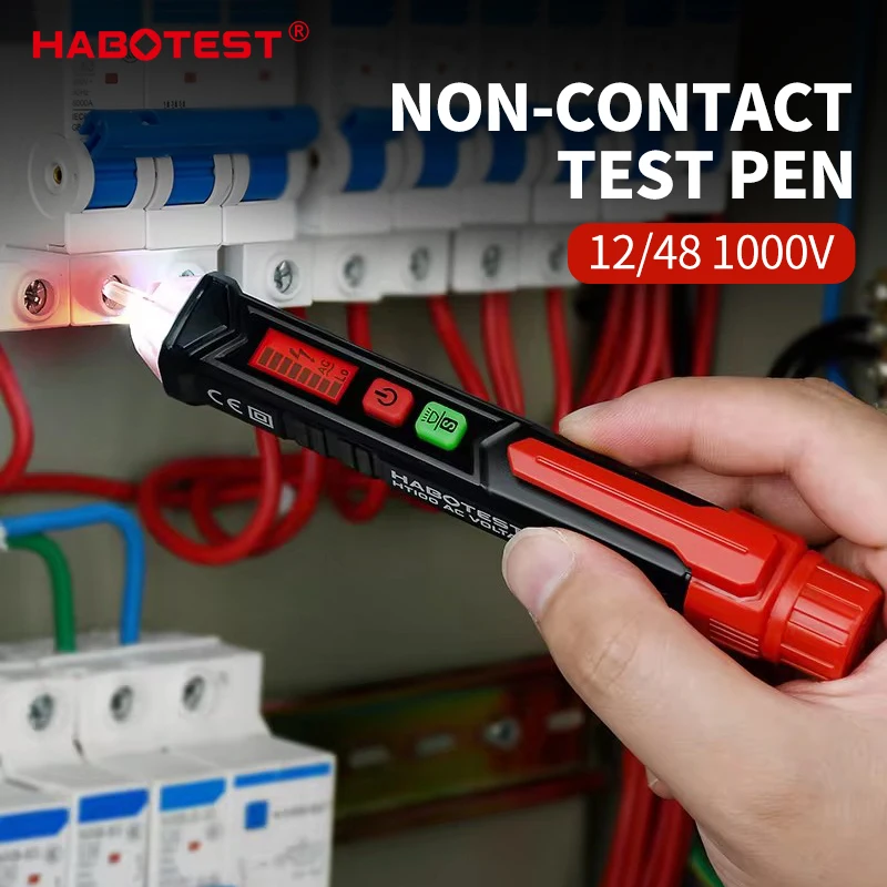 Voltage Detector Non-Contact Voltage Tester Pen Smart Breakpoint Finder 12-1000V Electric Indicator Test Pencil with Flashlight