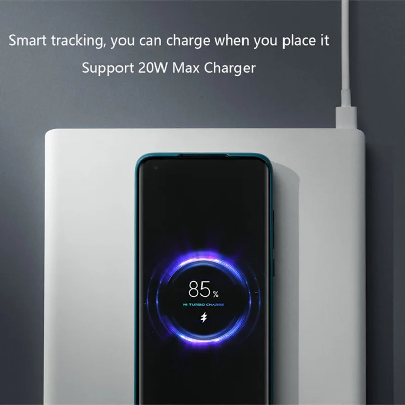 Xiaomi-mi carregador sem fio rastreamento inteligente, 20w max, carregador 50w, cabo tipo c, carga rápida para telefones, fone de ouvido