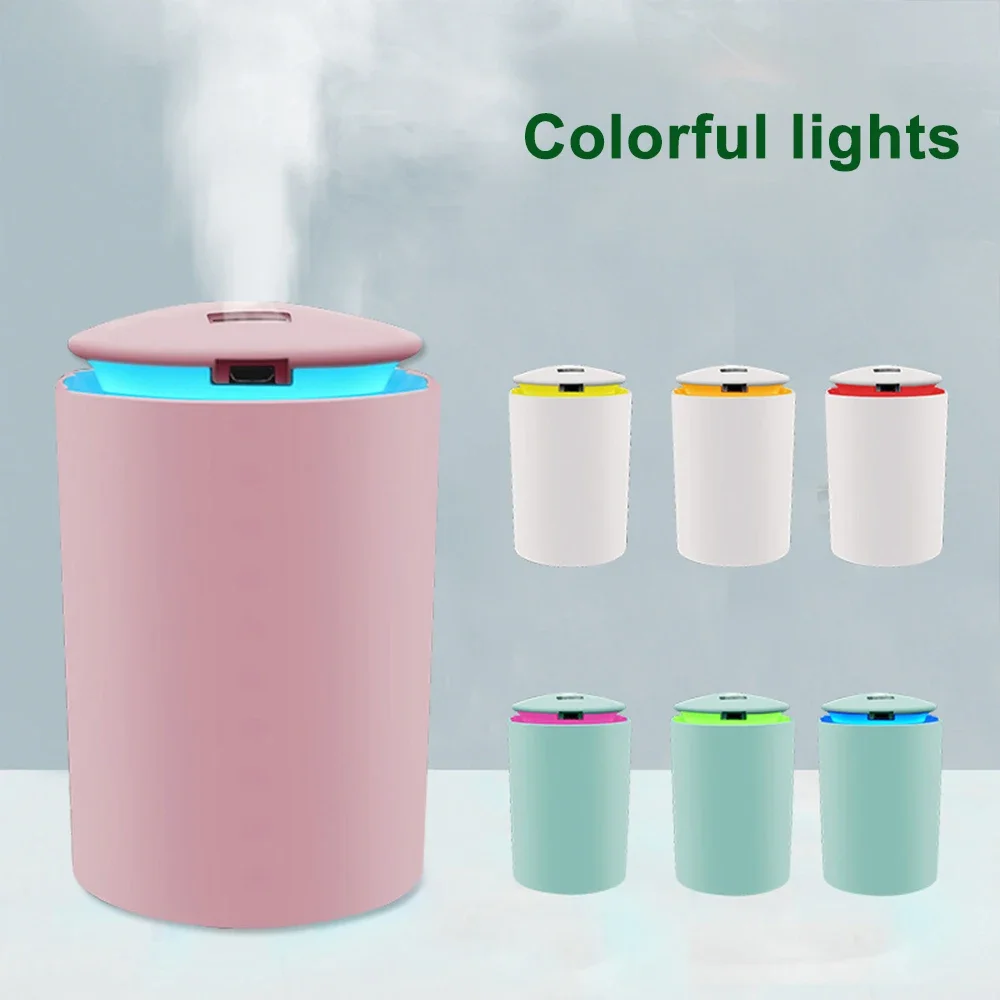 USB Silent Air Humidifier Colorful LED Night Light Car Air Freshener Aroma Diffuser Continuous Fine Spray Air Purifier