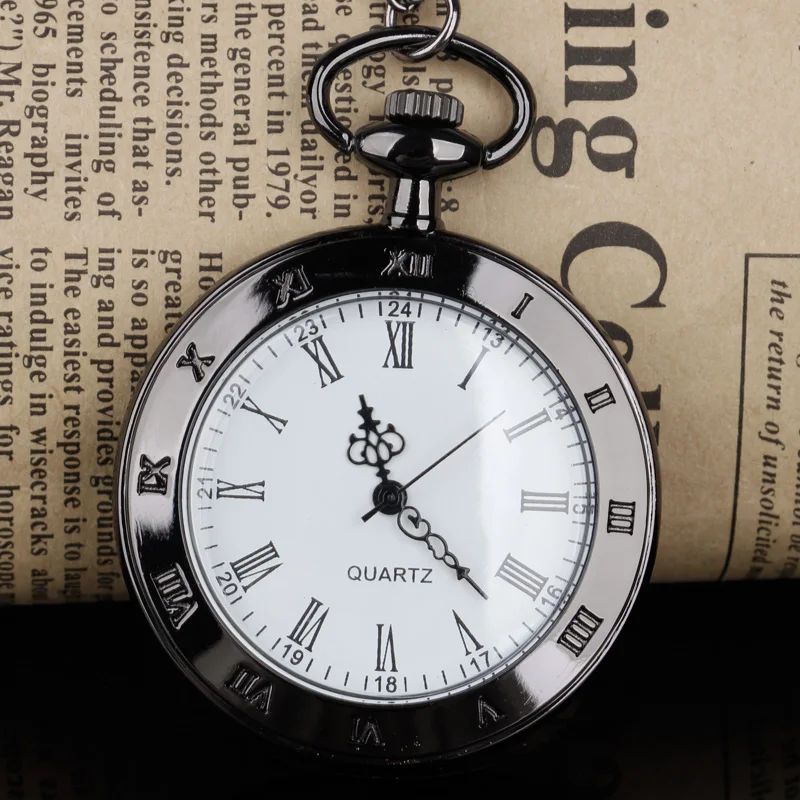 Large Vintage Roman Literal Transparent Quartz Pocket Watch Without Clamshell White Necklace Ladies Fashion Pendant Watch