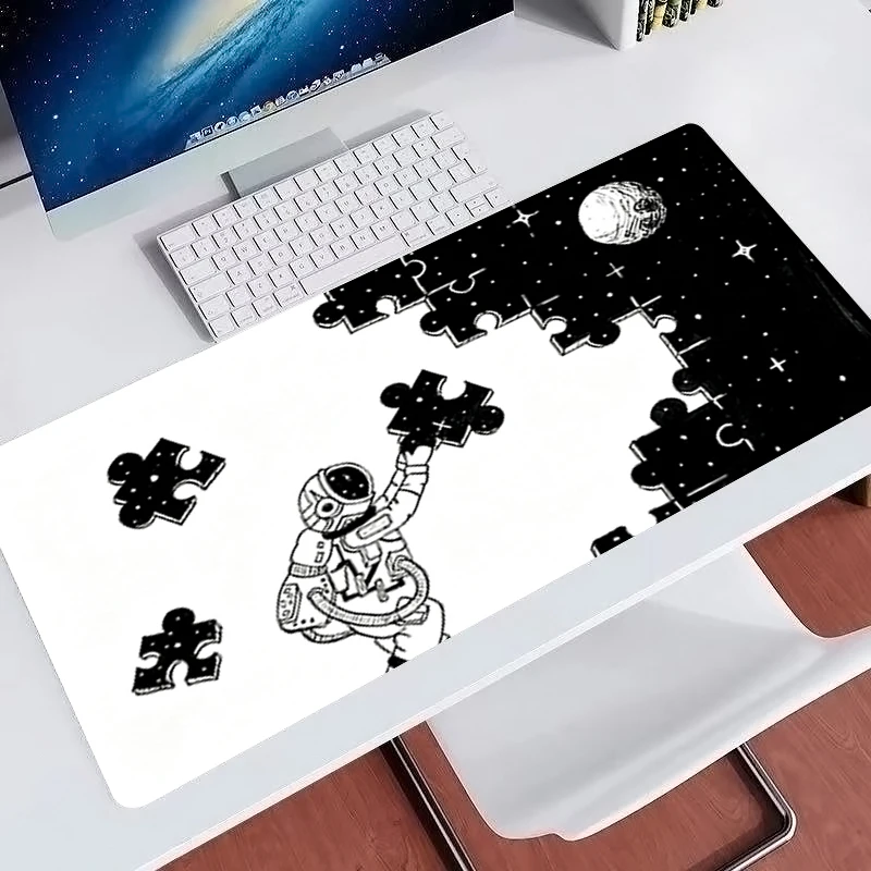 Mouse Pad Gamer Mouse Mat Computer Keyboard Pad astronauts Black and white Desk Mat Laptop Gaming Accessories Large Mousepads