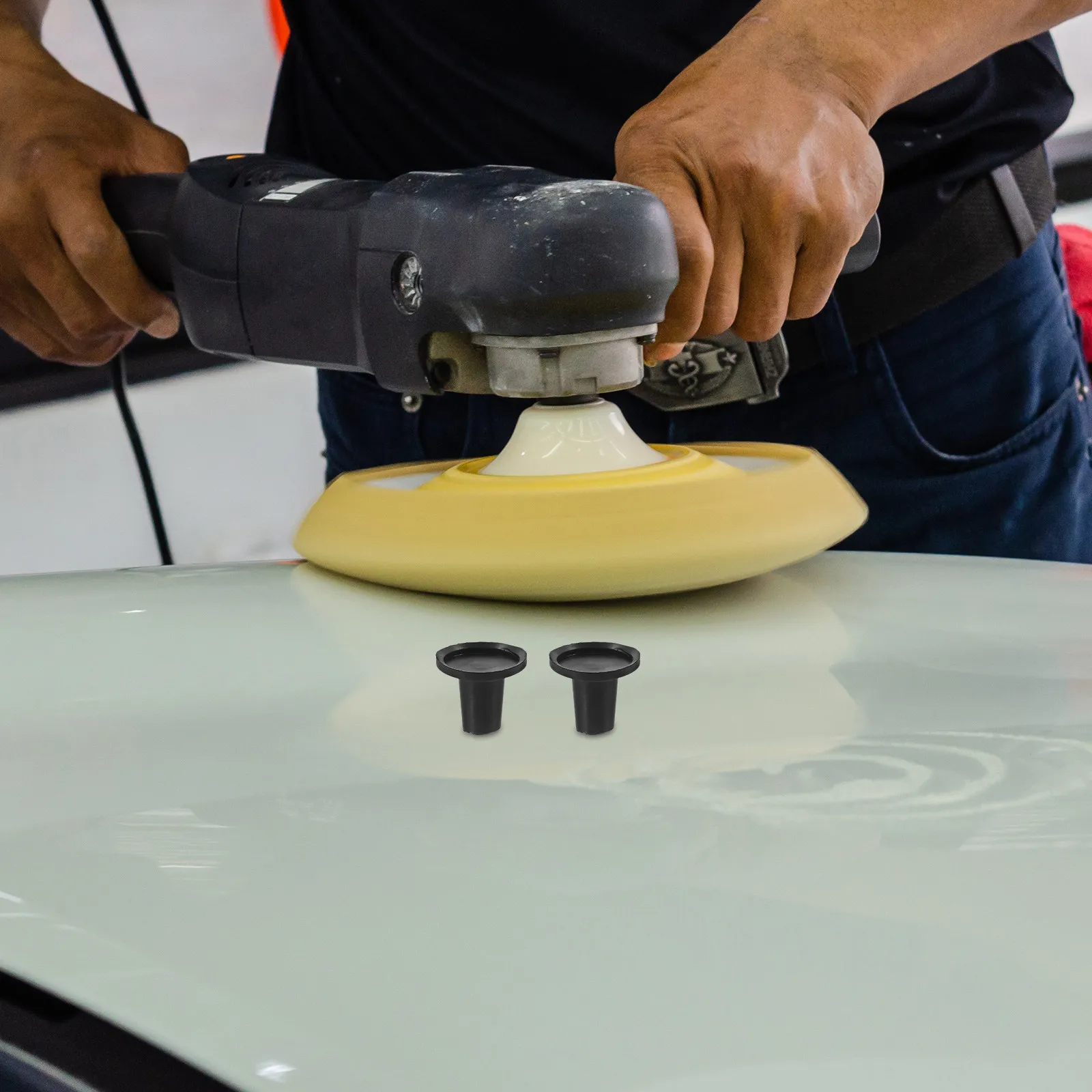 2Pcs Engine Valve Grinding Suction Plates Compatible with Electric Pneumatic Grinders Stable Rubber Adhesion DIY Auto Repair