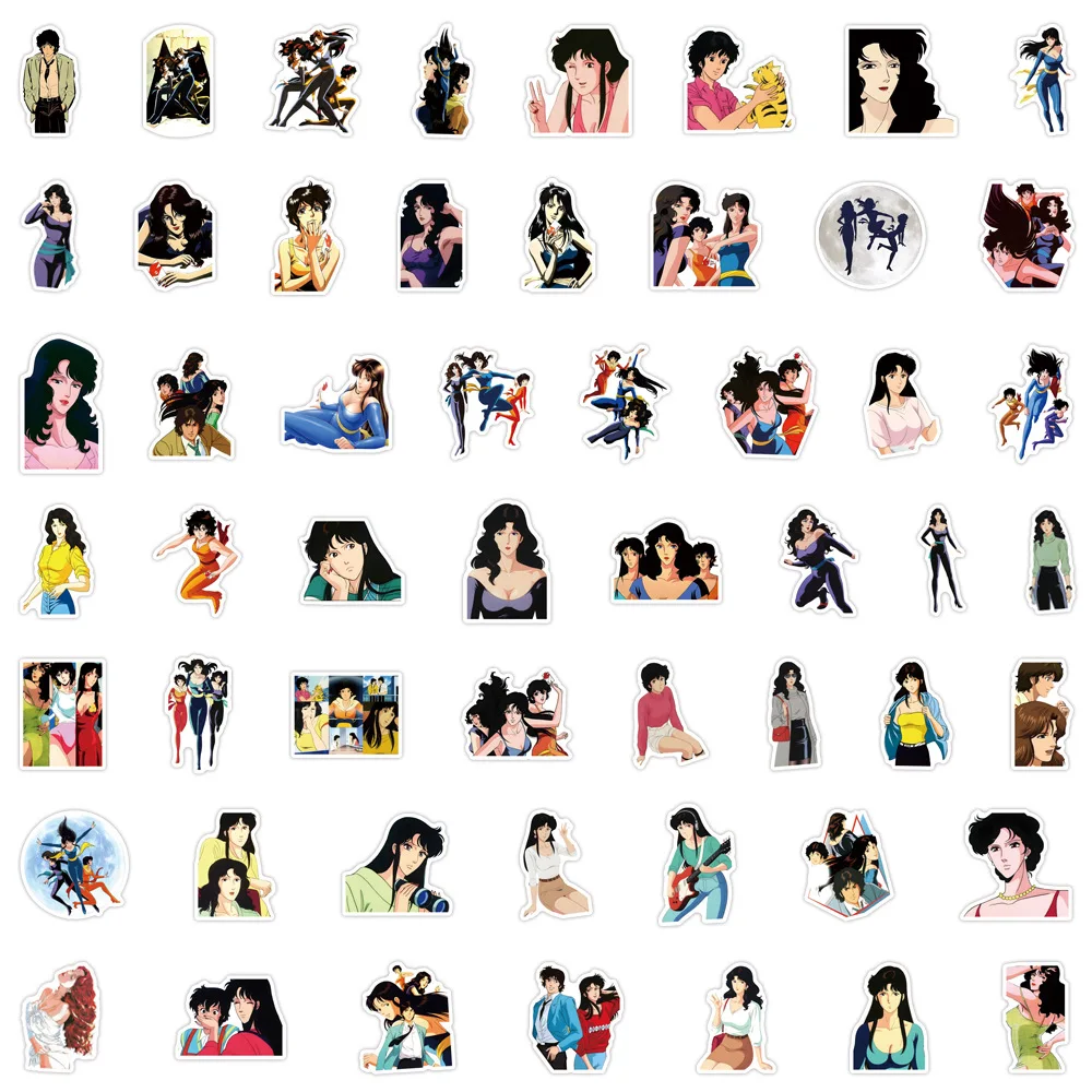 10/50 قطعة عين القط الكرتون ملصقات مضحك الرسوم المتحركة الكتابة على الجدران الديكور فتاة باردة DIY بها بنفسك اللعب محمول الغيتار الدراجة سكيت الشارات