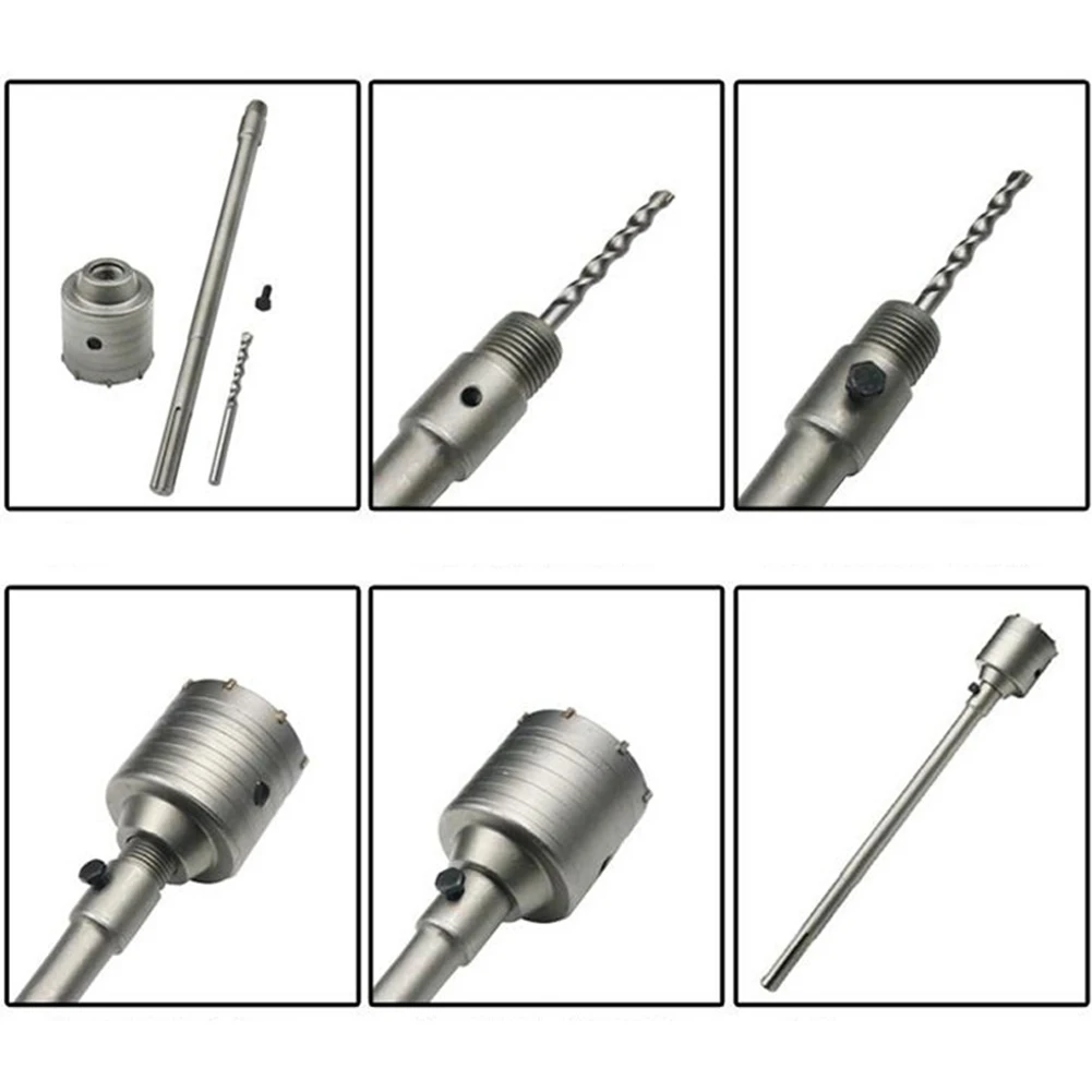 1Pcs 110-330mm Drilling Crown For Concrete Wall Hole Saw SDS Hammer Drill Bit Set With Round Shaft Cement Stone Cutter Tools