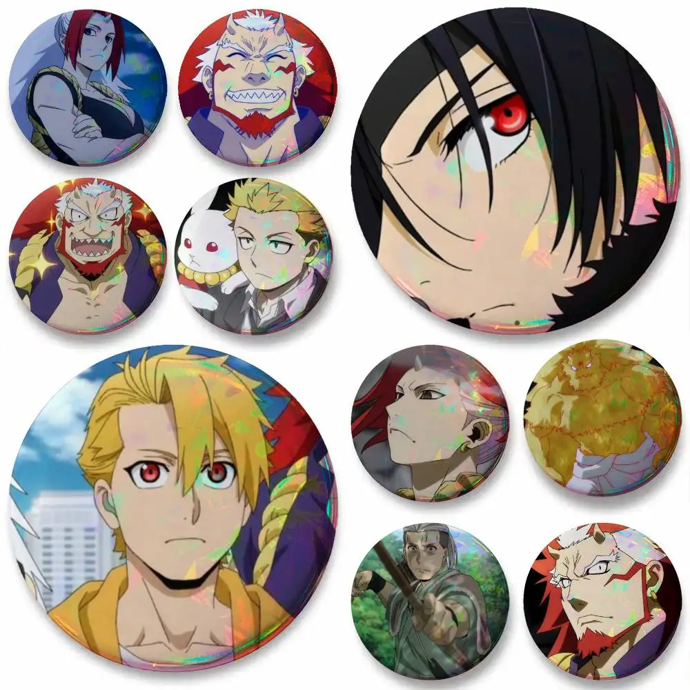 New Anime Daemons Of The Shadow Realm Badge Tinplate Meme Round Brooch For Hat Bag Creative Lapel Jewelry Accessories Gifts