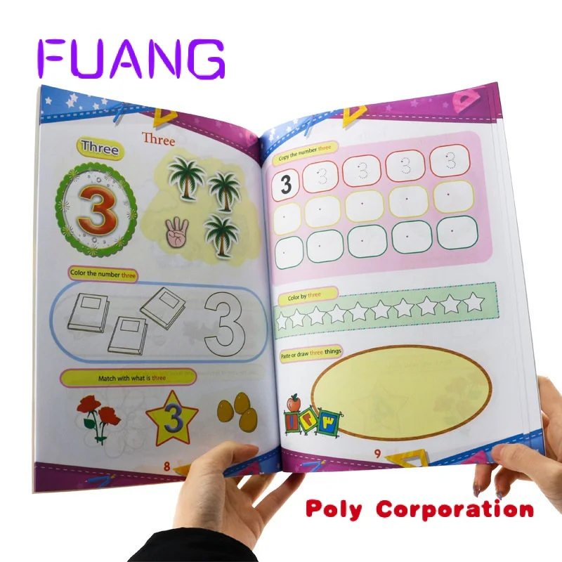 Custom  High Quality Custom Book Printing Preschool Educational Children Activity Workbook Exercise Book Text Book Printing Serv