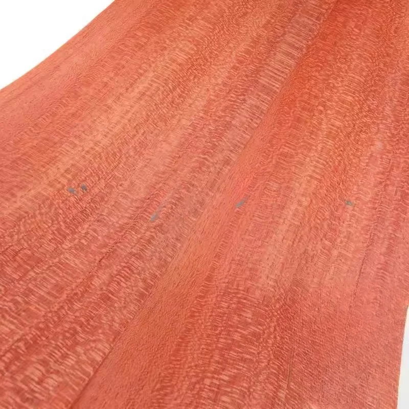 L:2.5Meters Width:15cm T:0.25mm Red Nice wood veneer wood grain veneer natural solid wood veneer handmade decoration veneer