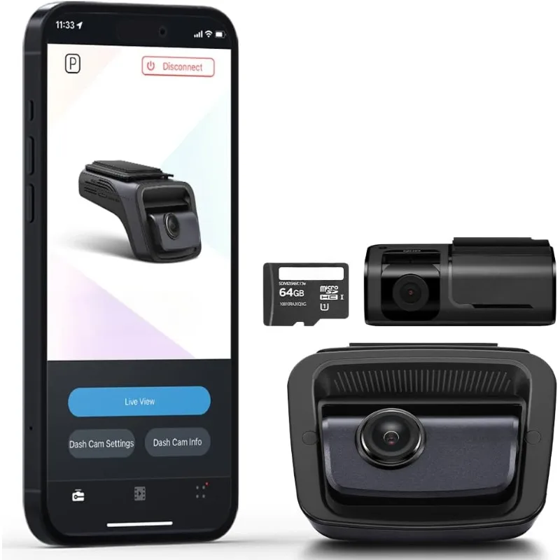 home.2CH 4K Front Dash Cam, 2K Rear Cam, STARVIS 2, Free 64GB Card, CPL , Speed Camera Alerts, OBD Cable