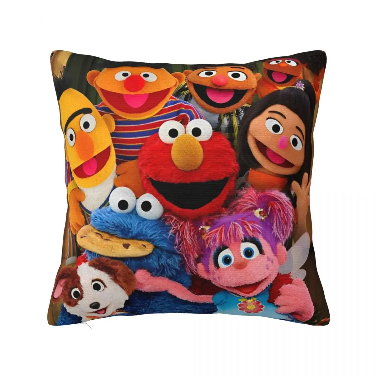 Soft Sesame Streets Cookie Monster Pillowcase Polyester Cushion Cover Cartoon Cute Pillow Case Cover Home Drop Shipping 45*45cm