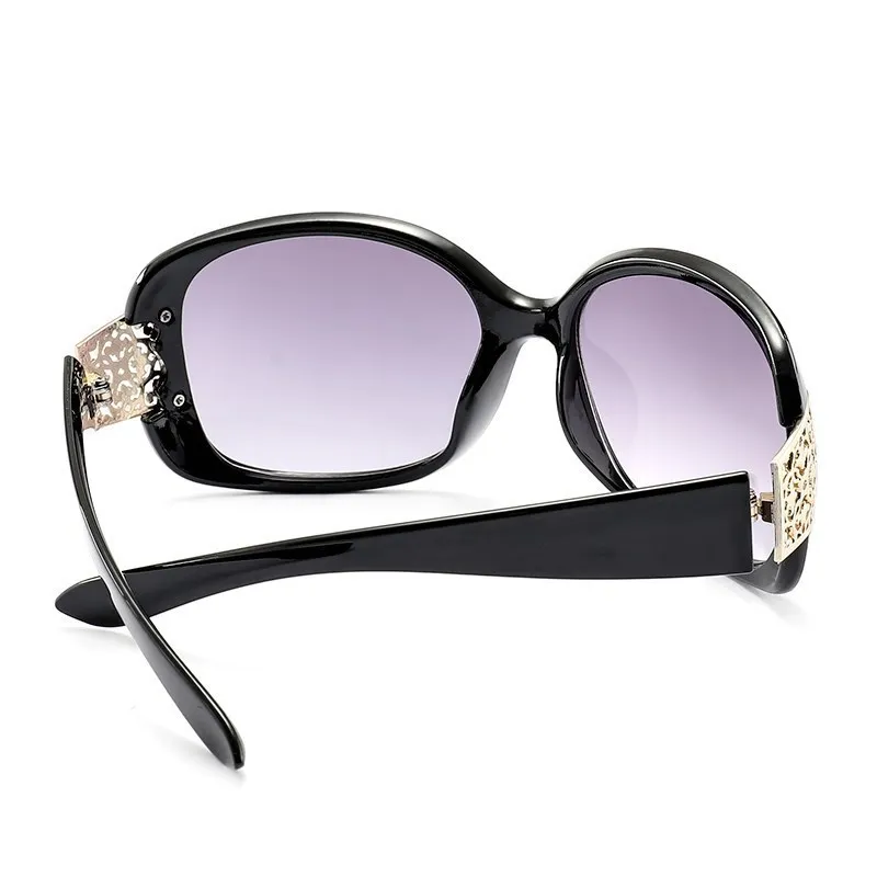 Top Oversized Black Sunglasses Fashion Women Large Size Big Retro Mirror Sun Glasses for women Lady Female Brand Designer