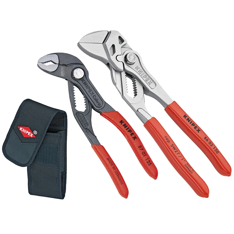 KNIPEX Tools 00 20 72 V01 Mini Pliers in Belt Pouch 1 x 86 03 150, 1 x 87 01 125