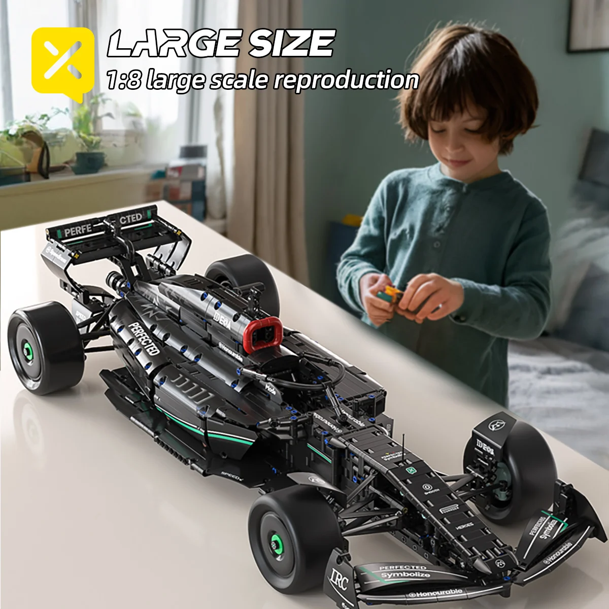 TOYLINX 1777PCS Formula Supercar Building Block Model Toys for Children Boys Adult Car Assembled Cool Car Birthday Gift