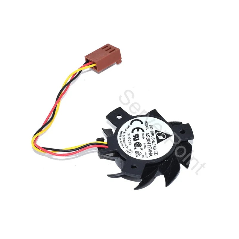 Genuine New ASB0412VHA  DC 12v 0.16A 3-Wire Server Cooling Fan