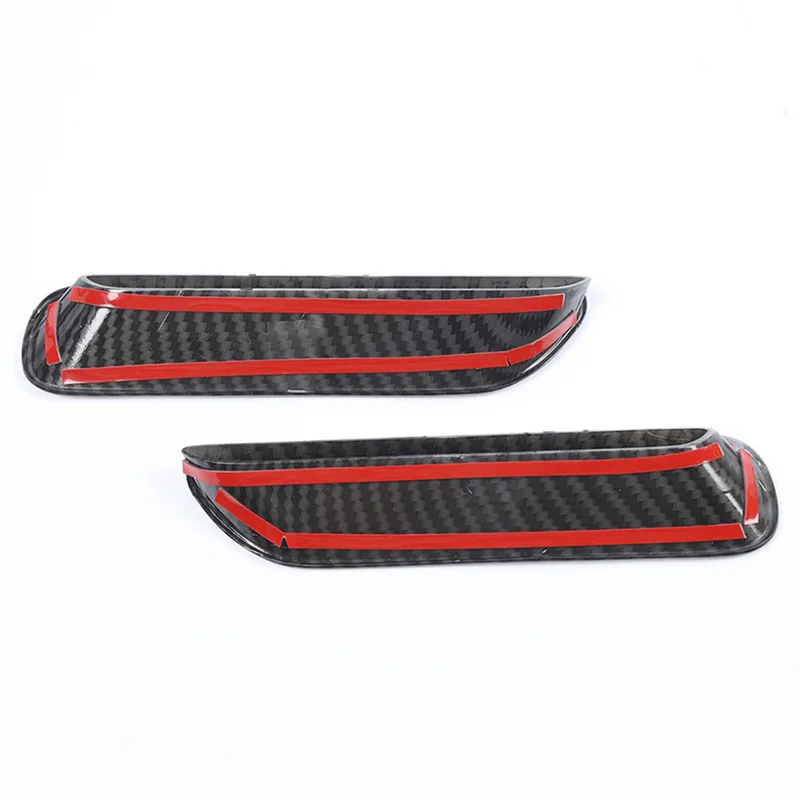 

1Pair Engine Cover Trim Air Flow Intake Hood Vent Cover For Dodge Challenger 2009-2014 ABS Carbon Fiber Sticker Caps Car Parts