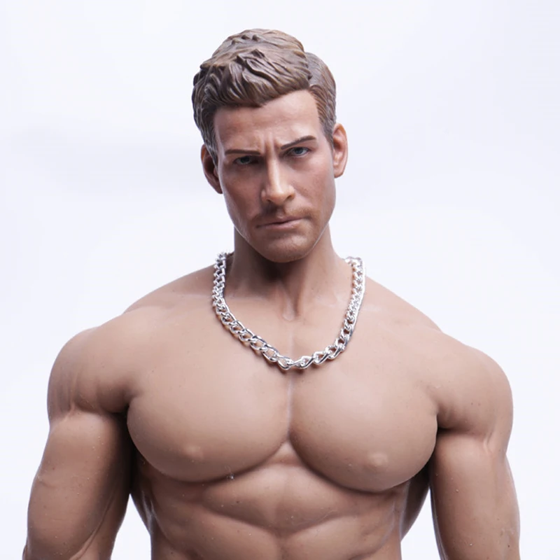 3 Models 1/6 Scale Necklace Men Fashion Trend Big Gold Chain Male Metal Jewelry Playing Toy for 12