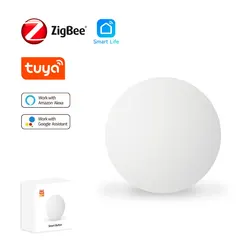 Interruptor de Cena Sem Fio Tuya ZigBee, Botão, Controlador de Cenário de Automação, Alimentado por Bateria, Conexão Inteligente, Dispositivos Tuya