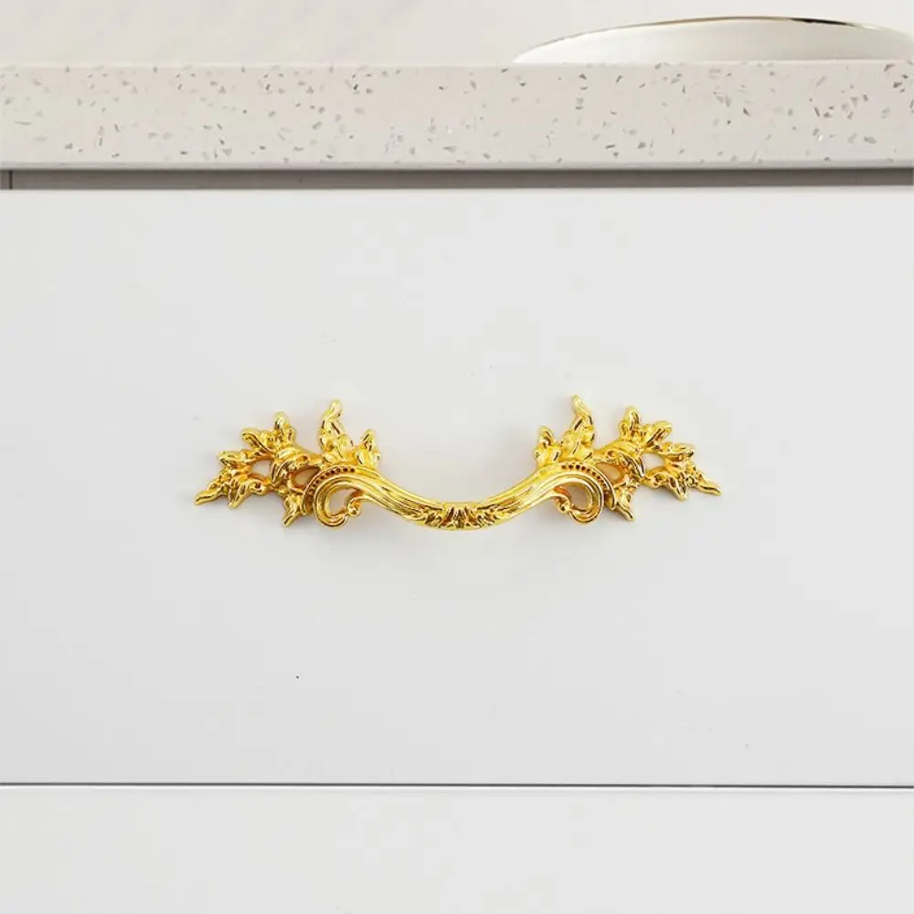 Zinc Alloy Vintage Drawer Pulls Horizontal Sliding Design European Style Wardrobe Door Handles Cabinet Door Handles