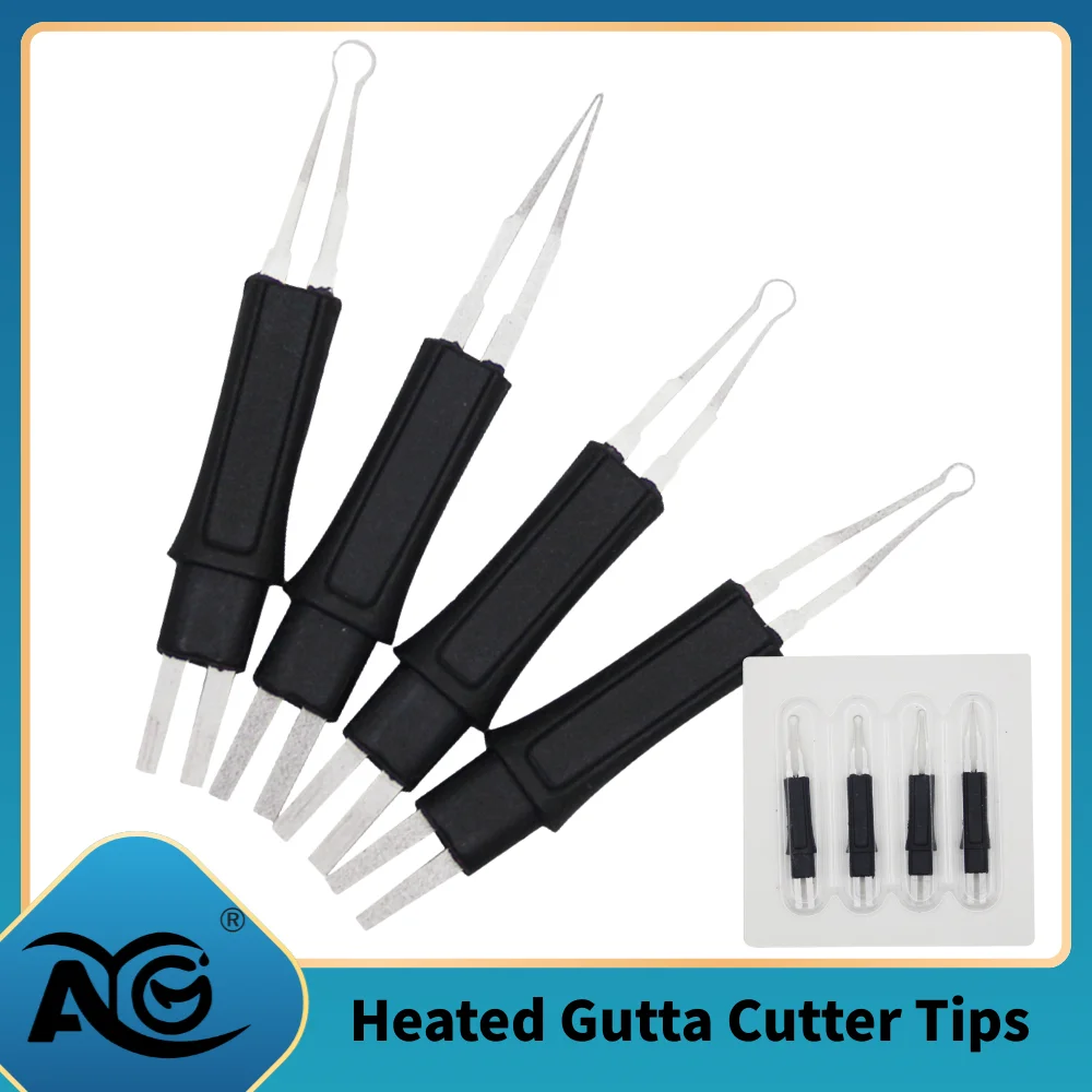 AG Dental Heated Gutta Cutter Tips 4 Pcs For Gutta Percha Point Heating Cutter Tooth Gum Autoclavable Dental Instrument Tools