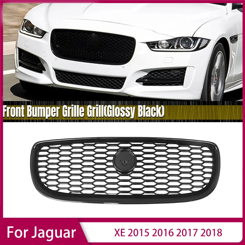 

Front Grille Racing Grill for Jaguar XE 2015 2016 2017 2018 Car Upper Bumper Hood Mesh Grid Air Intake Grille