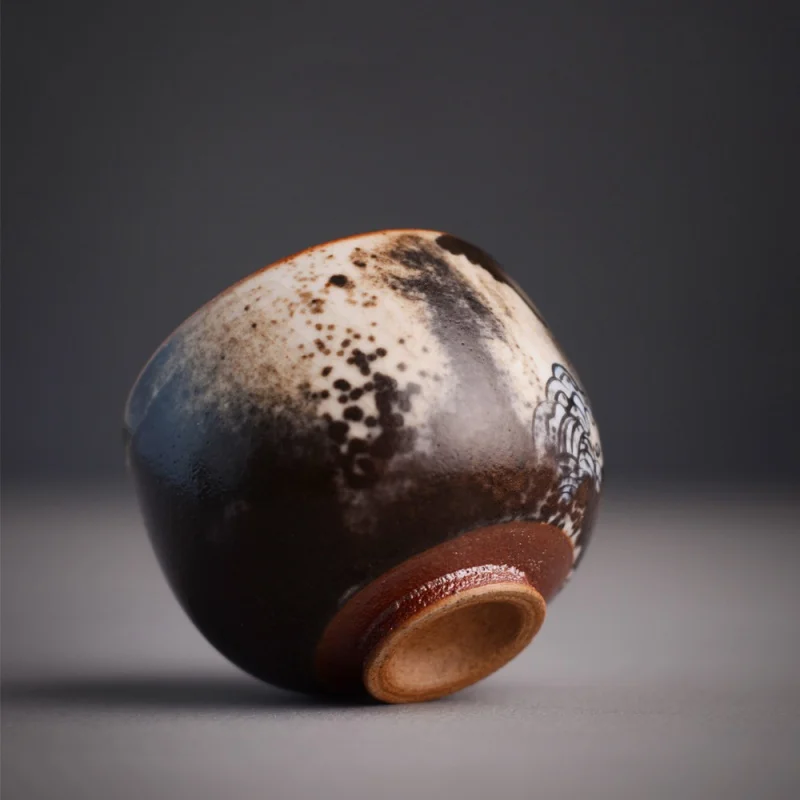 ★Shi Yan Tang Firewood Hand-Painted Cup Mr. Shi Yan Hand-Painted Works Jingdezhen Wood Fire Cup Master Cup Tea Tasting Cup