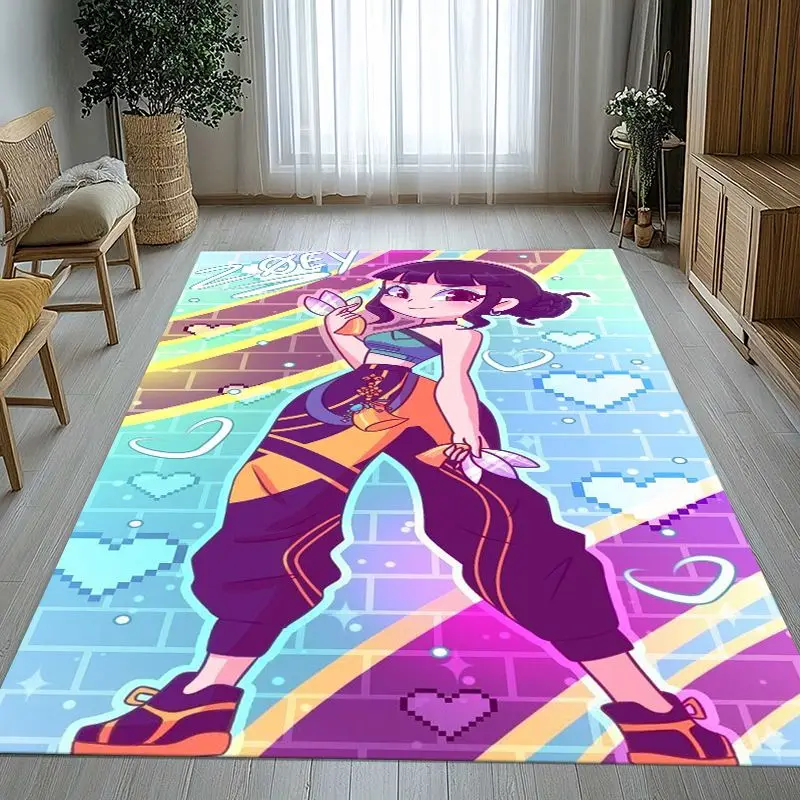KPop D-Demon H-Hunters Girl Group Cartoon Soft Non-Slip Area Rug for Living Room,Bedroom Playroom Carpet Mat for Sofa,Home Decor