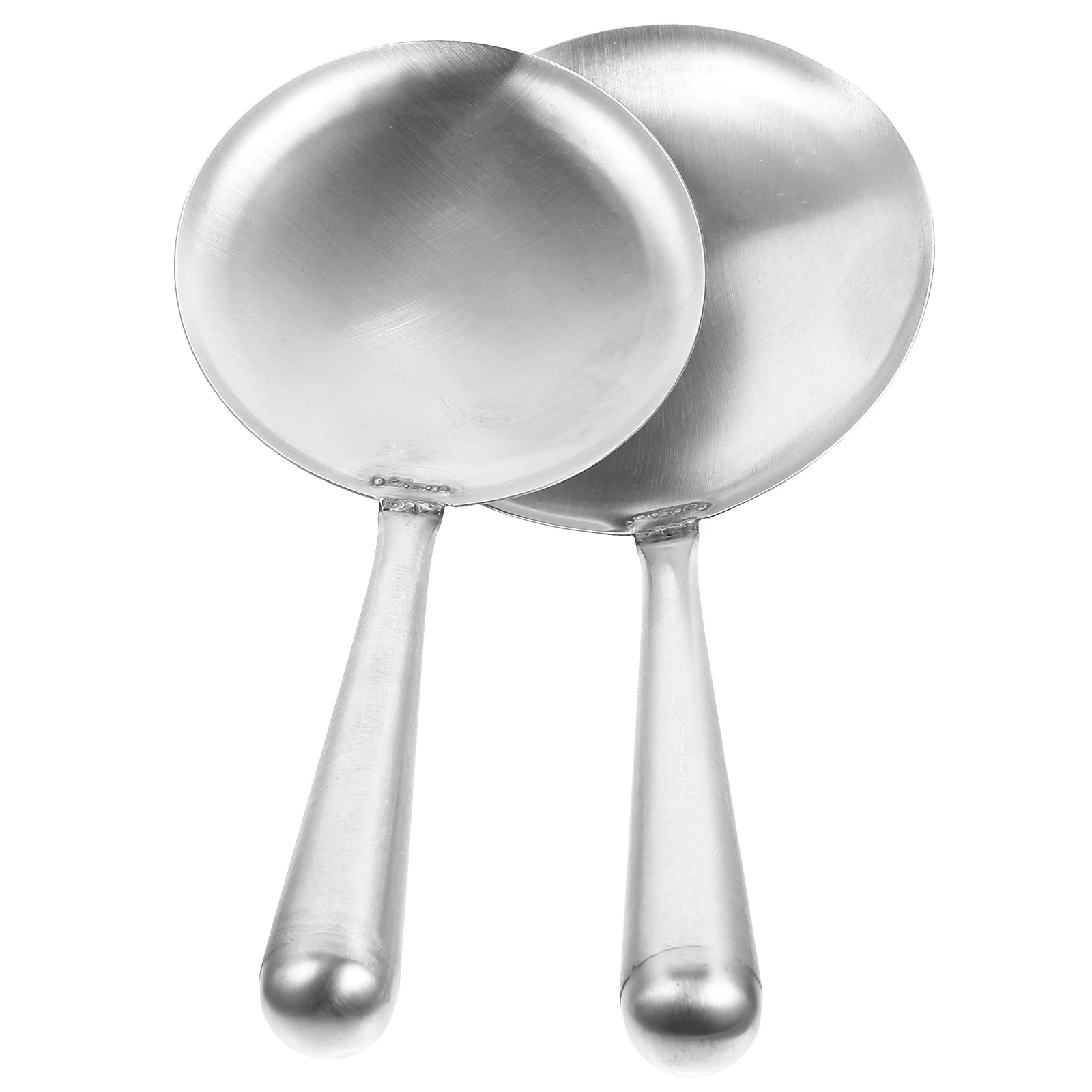 

2pcs Tofu Brain Shovel Ladle 201 Stainless Steel Chinese Spoon Thickened Handle Ergonomic Practical Kitchen Scoop