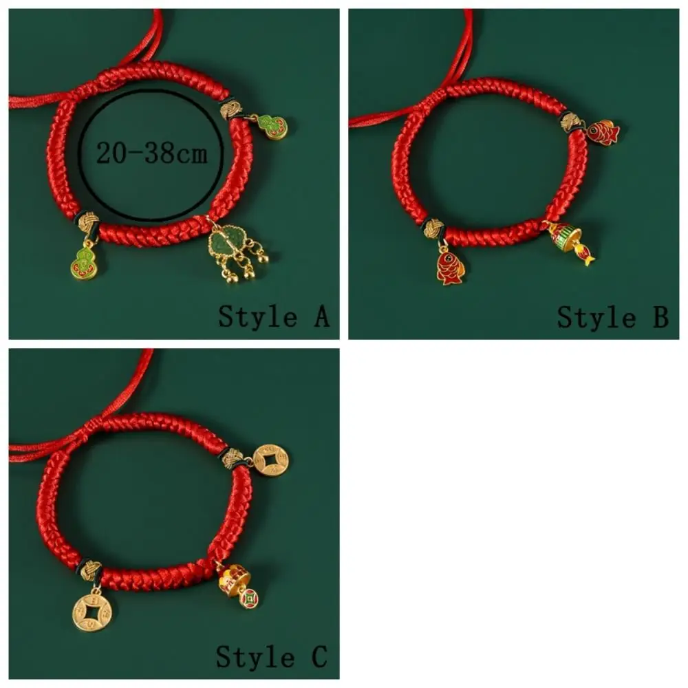 Pet Supplies Adjustable Red Rope Braided Collar Traditional Lucky Spring Festival Collar Bless Festive Dogs Collars Pets