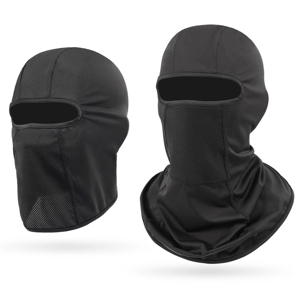 

Black Balaclava Mesh Patchwork Breathable Outdoor Men Head Cover Sun Protection Cycling Full Face Mask Motorcycle Headgear