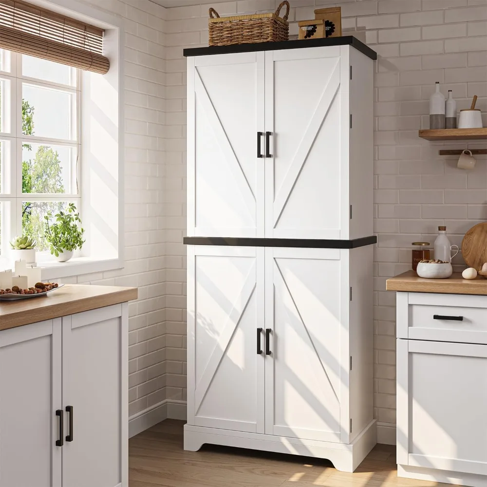 خزانة كتب حديثة طويلة قابلة للتعديل مع أرفف تخزين 70.8 ومقابض معدنية وخيارات الأبواب لتنظيم المنزل