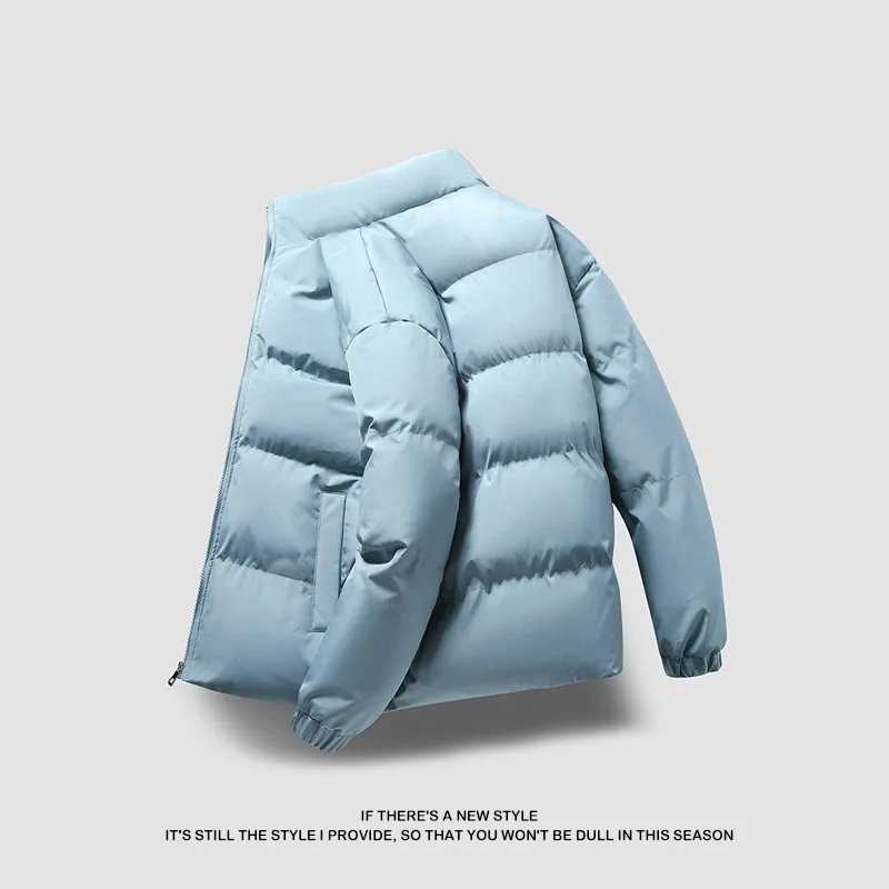 البوب جديد الشتاء الرجال سترة قطن معطف القطن عادية الرجال أسفل سترة سترة منفوخة الوقوف طوق ملابس للرجال #6