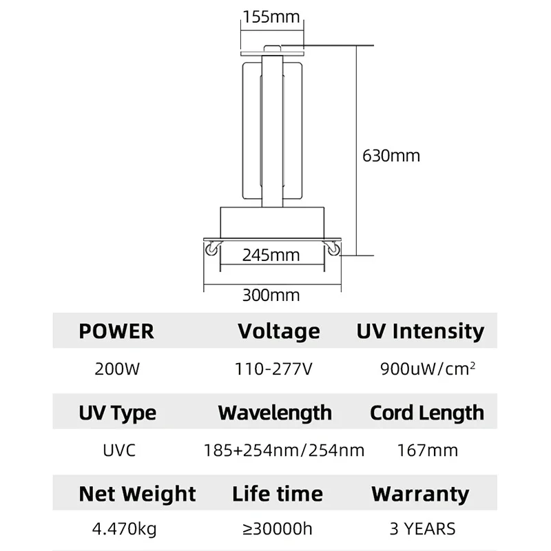 germicidal uv light fixtures 200w quartz uvc 254nm germicidal lamp portable uv vehicle