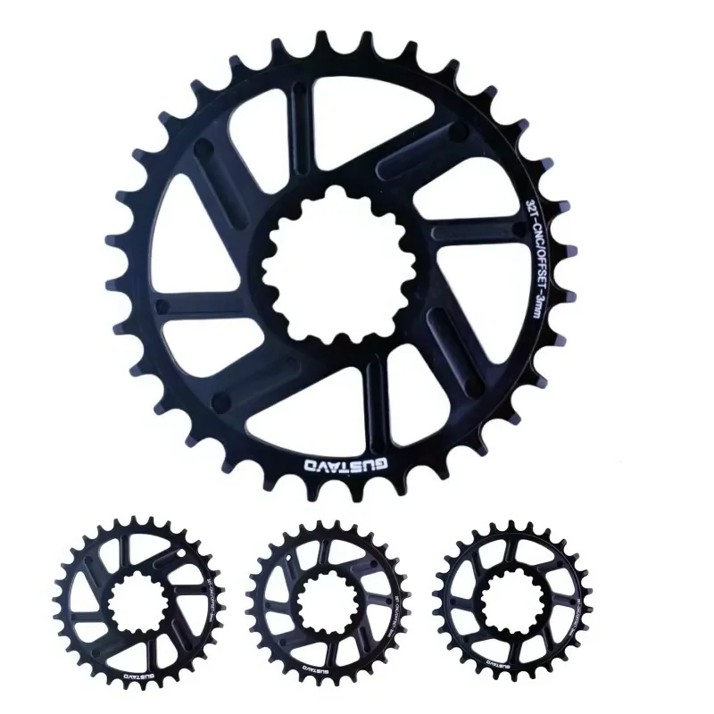 AliExpress GUSTAVO 26T 28T 30T 32T Bicycle Chainring 3-BOLT DIRECT MOUNT Offset 3MM Wide Narrow Teeth Chainwheel children Bicycle Crankset