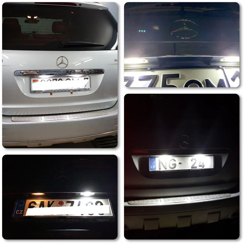 For Benz ML GL R-Class W164 W164 W251 White SMD Error Free Led Number License Plate Lights Lamp OEM: A2518200166